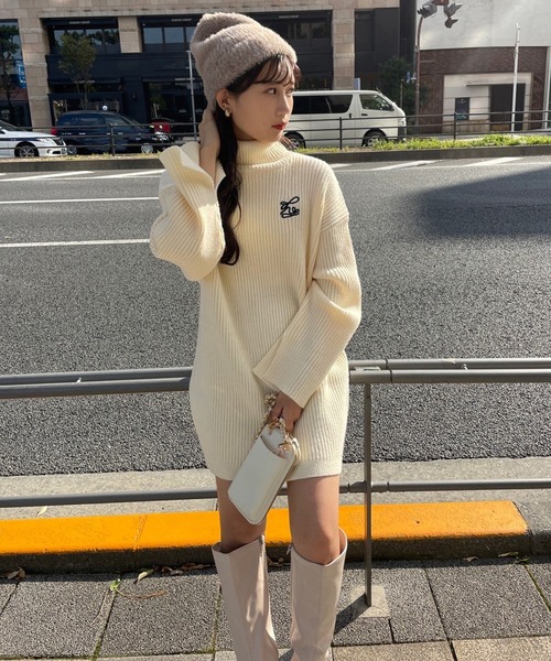 フェザーニット帽（ニットキャップ/ビーニー）｜one after another