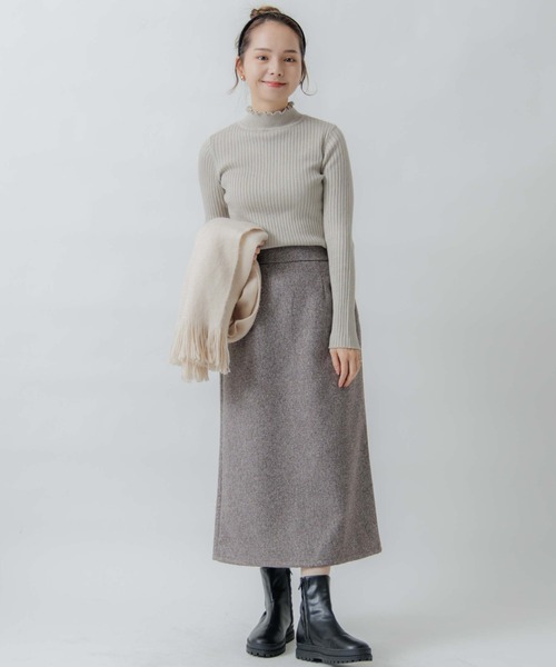 flower（フラワー）の「ダスティーチェックスカート（スカート・レディース・ホワイト/ブラウン・FREE）」の18枚目の写真