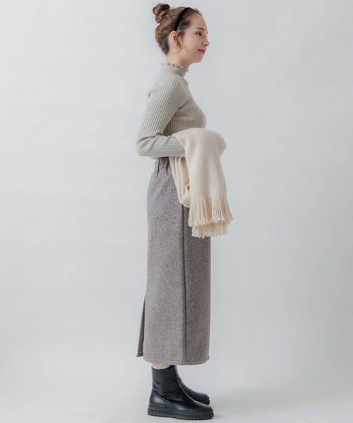 flower（フラワー）の「ダスティーチェックスカート（スカート・レディース・ホワイト/ブラウン・FREE）」の14枚目の写真