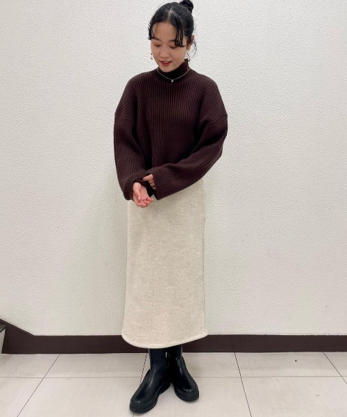 flower（フラワー）の「ダスティーチェックスカート（スカート・レディース・ホワイト/ブラウン・FREE）」の10枚目の写真