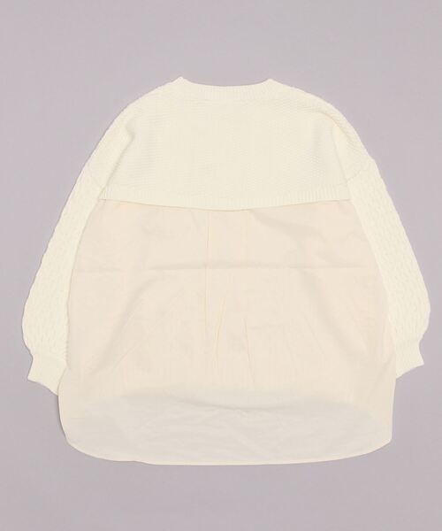 B'2nd（ビーセカンド）の「＠ＴＯＲＲＡＺＺＯＤＯＮＮＡ／ケーブルキリカエニット（ニット/セーター・レディース・ブラック/ホワイト・F）」の3枚目の写真