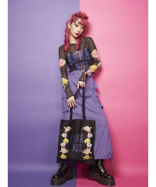 jouetie(ジュエティ)の「ANNA SUI トートBAG【コラボ】(トートバッグ・レディース・ピンク/パープル/ブラック・FREE)」の7枚目の写真