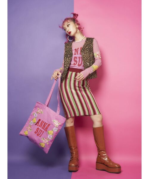 jouetie(ジュエティ)の「ANNA SUI トートBAG【コラボ】(トートバッグ・レディース・ピンク/パープル/ブラック・FREE)」の14枚目の写真