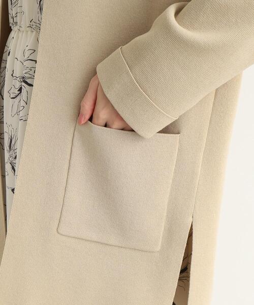 DRESKIP(ドレスキップ)の「◆しっかりした肉感の総針ニットカーディガン(カーディガン/ボレロ・レディース・ブラック/グレー/サンドベージュ・02/03)」の4枚目の写真