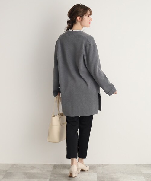 DRESKIP(ドレスキップ)の「◆しっかりした肉感の総針ニットカーディガン(カーディガン/ボレロ・レディース・ブラック/グレー/サンドベージュ・02/03)」の11枚目の写真