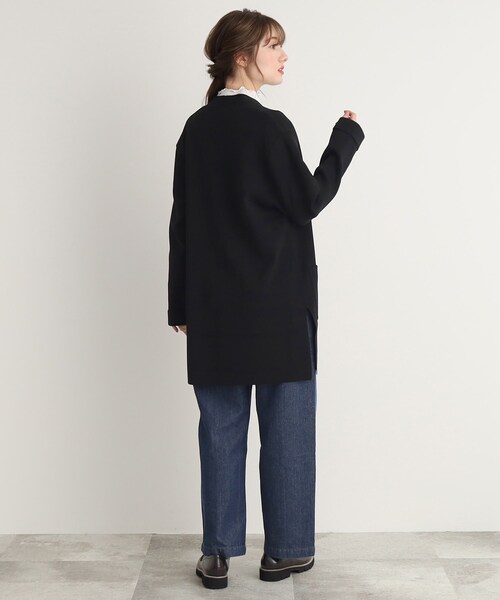 DRESKIP(ドレスキップ)の「◆しっかりした肉感の総針ニットカーディガン(カーディガン/ボレロ・レディース・ブラック/グレー/サンドベージュ・02/03)」の18枚目の写真