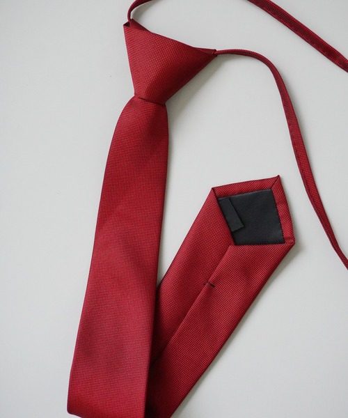 Port（ポート）の「【 簡単に着装 】 アジャスター付き ナロータイ  / ネクタイ_（ネクタイ・メンズ・グリーン/ブラック/レッド/ピンク・FREE）」の14枚目の写真