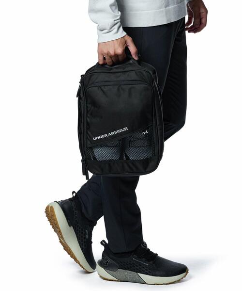 UNDER ARMOUR（アンダーアーマー）の「UAシューズバッグ（ゴルフ/メンズ/レディース）（エコバッグ/サブバッグ・レディース・ブラック・ONESIZE）」の7枚目の写真