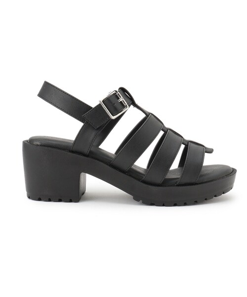 SHOO・LA・RUE(シューラルー)の「◆ヒールアップ グルカサンダル(サンダル・レディース・サンドベージュ/オフホワイト/ブラック・35/45)」の6枚目の写真