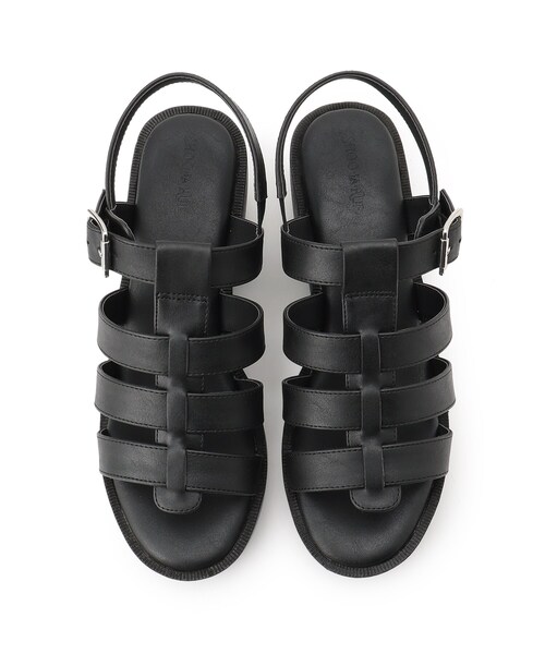 SHOO・LA・RUE(シューラルー)の「◆ヒールアップ グルカサンダル(サンダル・レディース・サンドベージュ/オフホワイト/ブラック・35/45)」の8枚目の写真