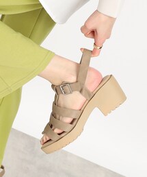 SHOO・LA・RUE | ヒールアップグルカサンダル(サンダル)