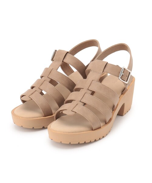 SHOO・LA・RUE(シューラルー)の「◆ヒールアップ グルカサンダル(サンダル・レディース・サンドベージュ/オフホワイト/ブラック・35/45)」の18枚目の写真