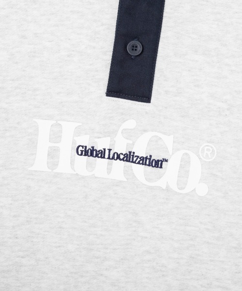 HUF(ハフ)の「HUF CO POLO FLEECE / HUF ポロフリース ポロシャツ(ポロシャツ・メンズ・アッシュグレー/ブラック/ダークグリーン・X-SMALL/SMALL/MEDIUM/LARGE/X-LARGE/XX-LARGE)」の15枚目の写真