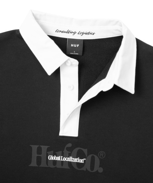 HUF(ハフ)の「HUF CO POLO FLEECE / HUF ポロフリース ポロシャツ(ポロシャツ・メンズ・アッシュグレー/ブラック/ダークグリーン・X-SMALL/SMALL/MEDIUM/LARGE/X-LARGE/XX-LARGE)」の17枚目の写真