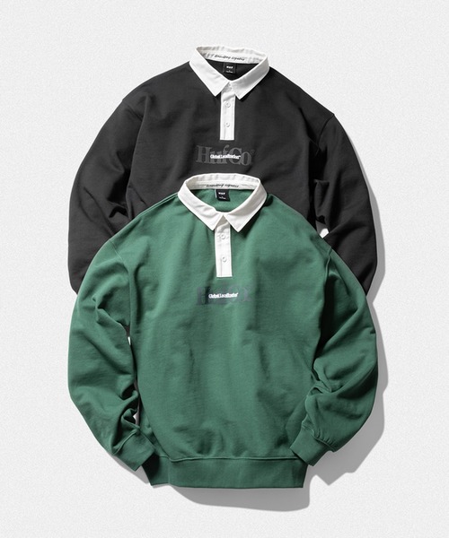HUF(ハフ)の「HUF CO POLO FLEECE / HUF ポロフリース ポロシャツ(ポロシャツ・メンズ・アッシュグレー/ブラック/ダークグリーン・X-SMALL/SMALL/MEDIUM/LARGE/X-LARGE/XX-LARGE)」の22枚目の写真