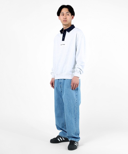 HUF(ハフ)の「HUF CO POLO FLEECE / HUF ポロフリース ポロシャツ(ポロシャツ・メンズ・アッシュグレー/ブラック/ダークグリーン・X-SMALL/SMALL/MEDIUM/LARGE/X-LARGE/XX-LARGE)」の6枚目の写真