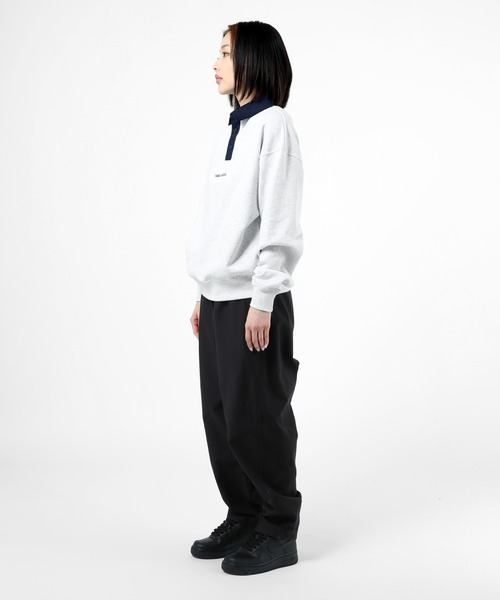 HUF(ハフ)の「HUF CO POLO FLEECE / HUF ポロフリース ポロシャツ(ポロシャツ・メンズ・アッシュグレー/ブラック/ダークグリーン・X-SMALL/SMALL/MEDIUM/LARGE/X-LARGE/XX-LARGE)」の9枚目の写真