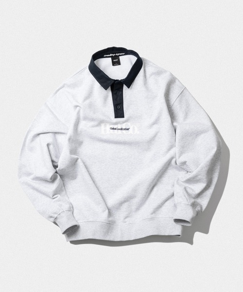 HUF(ハフ)の「HUF CO POLO FLEECE / HUF ポロフリース ポロシャツ(ポロシャツ・メンズ・アッシュグレー/ブラック/ダークグリーン・X-SMALL/SMALL/MEDIUM/LARGE/X-LARGE/XX-LARGE)」の12枚目の写真