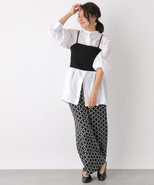 いあも　翌日発送　黒　38 パンツ セール】アソートイージープリントパンツ 175705（その他パンツ