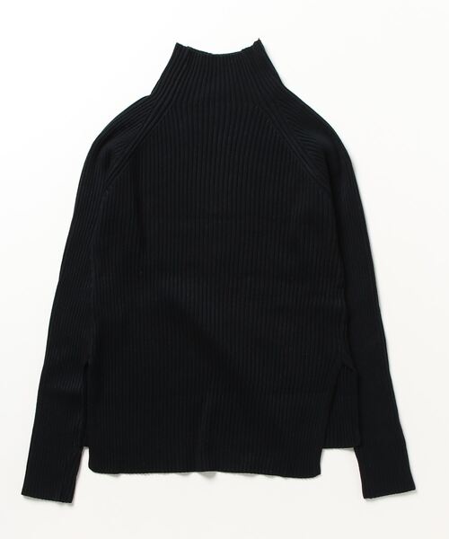 Flugge(フラッジー)の「side slit rib knit/サイドスリットリブニット(ニット/セーター・レディース・ブラック/アイボリー・FREE)」の3枚目の写真