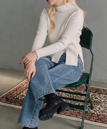 side slit rib knit/サイドスリットリブニット