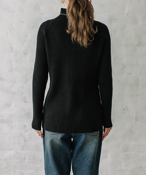 Flugge(フラッジー)の「side slit rib knit/サイドスリットリブニット(ニット/セーター・レディース・ブラック/アイボリー・FREE)」の20枚目の写真