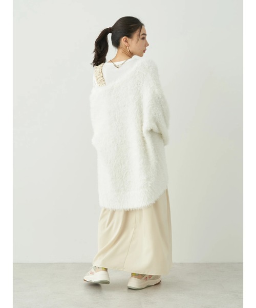 earth music&ecology（アースミュージックアンドエコロジー）の「ギャザーキャミドレス（ワンピース・レディース・アイボリー/ブラック・FREE）」の7枚目の写真