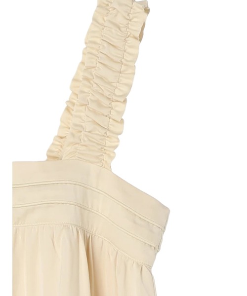 earth music&ecology（アースミュージックアンドエコロジー）の「ギャザーキャミドレス（ワンピース・レディース・アイボリー/ブラック・FREE）」の15枚目の写真