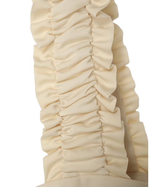 earth music&ecology（アースミュージックアンドエコロジー）の「ギャザーキャミドレス（ワンピース・レディース・アイボリー/ブラック・FREE）」の18枚目の写真