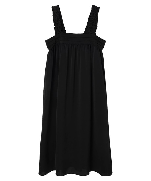 earth music&ecology（アースミュージックアンドエコロジー）の「ギャザーキャミドレス（ワンピース・レディース・アイボリー/ブラック・FREE）」の21枚目の写真