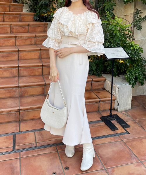 one after another NICE CLAUP（ワンアフターアナザーナイスクラップ）の「ヘルシーな肌見せ。2wayオフショルブラウス（シャツ/ブラウス・レディース・アイボリー/ブラック系その他/ピンク系その他/ブルー系その他・FREE）」の9枚目の写真