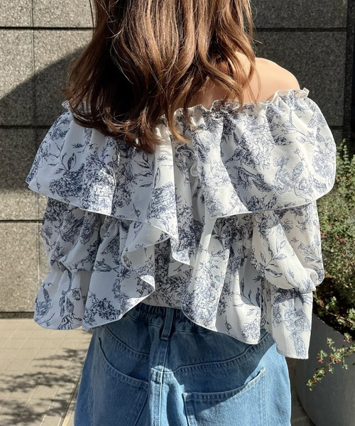 one after another NICE CLAUP（ワンアフターアナザーナイスクラップ）の「ヘルシーな肌見せ。2wayオフショルブラウス（シャツ/ブラウス・レディース・アイボリー/ブラック系その他/ピンク系その他/ブルー系その他・FREE）」の21枚目の写真