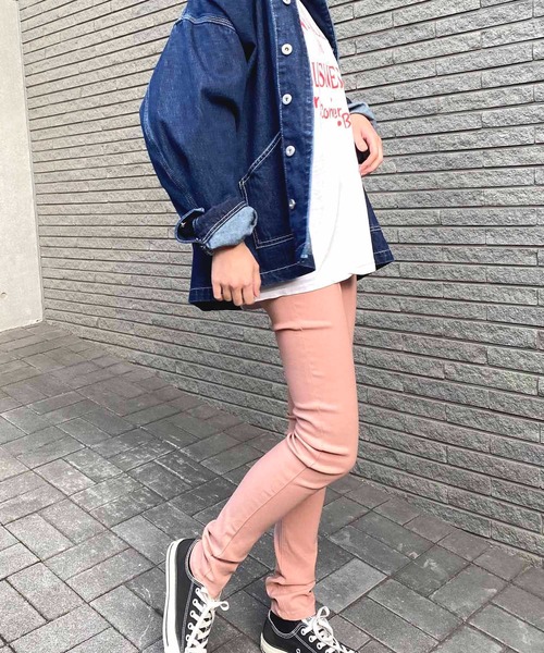 NANEA(ナネア)の「ストレッチレギンスパンツ(その他パンツ・レディース・オレンジ/ベージュ/イエロー/バーガンディー/ピンク/グリーン/ライトグレー/チャコールグレー/ライトベージュ/グレイッシュベージュ/ライトブルー/カーキ/サックスブルー・X-SMALL/X-LARGE/SMALL/MEDIUM/LARGE)」の11枚目の写真