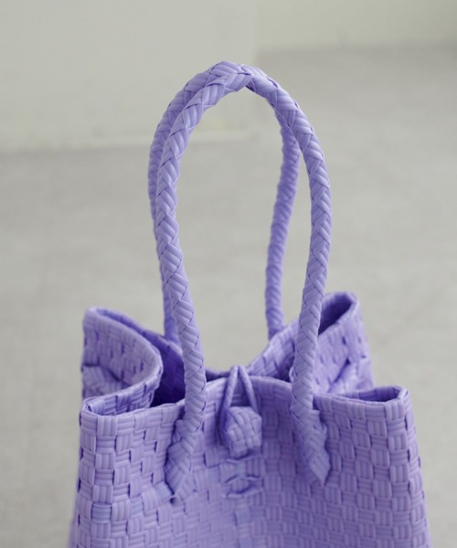 DISCOAT（ディスコート）の「パサールバッグS（かごバッグ・レディース・ピンク/ライム/パープル/ブラック・FREE）」の8枚目の写真