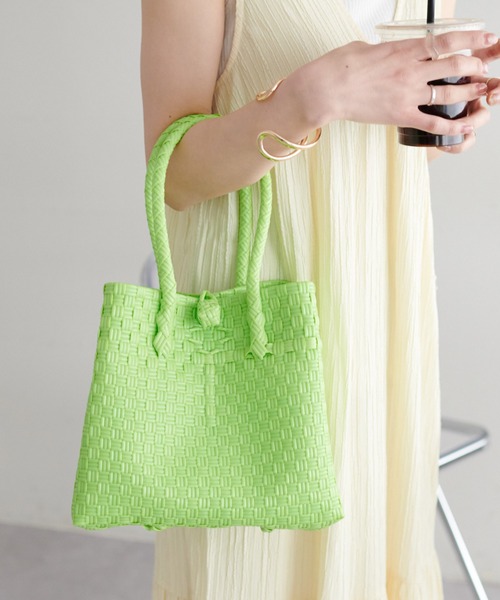 DISCOAT（ディスコート）の「パサールバッグS（かごバッグ・レディース・ピンク/ライム/パープル/ブラック・FREE）」の22枚目の写真