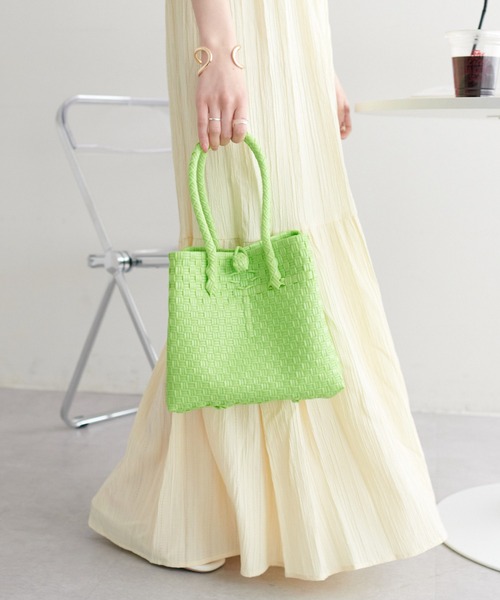 DISCOAT（ディスコート）の「パサールバッグS（かごバッグ・レディース・ピンク/ライム/パープル/ブラック・FREE）」の17枚目の写真