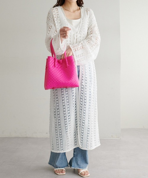 DISCOAT（ディスコート）の「パサールバッグS（かごバッグ・レディース・ピンク/ライム/パープル/ブラック・FREE）」の7枚目の写真