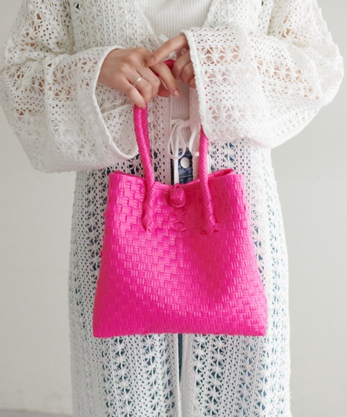 DISCOAT（ディスコート）の「パサールバッグS（かごバッグ・レディース・ピンク/ライム/パープル/ブラック・FREE）」の18枚目の写真