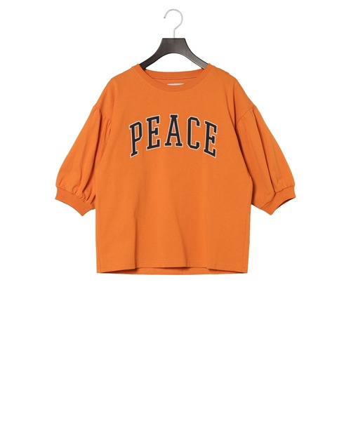 Yucca(ユッカ)の「PEACE プリントTシャツ (MEKKE 低身長向け)(Tシャツ/カットソー・レディース・グリーン/杢グレー/オレンジ・FREE)」の14枚目の写真