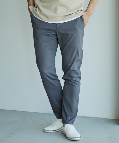 UNION STATION（ユニオンステーション）の「ストレッチジョーゼットスリムイージーパン（その他パンツ・メンズ・ブラック/グレイッシュベージュ/ライトグレー・S/M/L/LL）」の3枚目の写真