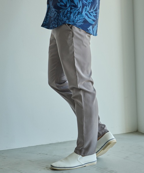 UNION STATION（ユニオンステーション）の「ストレッチジョーゼットスリムイージーパン（その他パンツ・メンズ・ブラック/グレイッシュベージュ/ライトグレー・S/M/L/LL）」の11枚目の写真