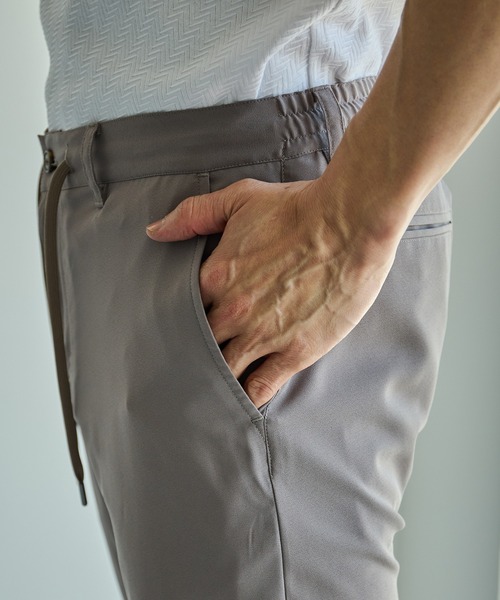 UNION STATION（ユニオンステーション）の「ストレッチジョーゼットスリムイージーパン（その他パンツ・メンズ・ブラック/グレイッシュベージュ/ライトグレー・S/M/L/LL）」の9枚目の写真