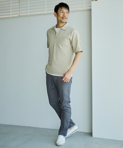 UNION STATION（ユニオンステーション）の「ストレッチジョーゼットスリムイージーパン（その他パンツ・メンズ・ブラック/グレイッシュベージュ/ライトグレー・S/M/L/LL）」の16枚目の写真