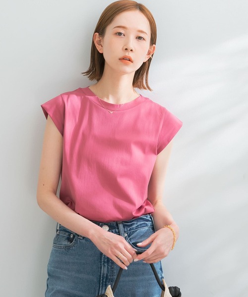 URBAN RESEARCH ROSSO WOMEN（アーバンリサーチ　ロッソ）の「フレンチTシャツ（Tシャツ/カットソー・レディース・ブラック/チャコールグレー/ピンク/ブルー系その他/オフホワイト/ブラウン・FREE）」の6枚目の写真