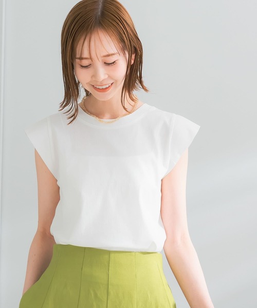 URBAN RESEARCH ROSSO WOMEN（アーバンリサーチ　ロッソ）の「フレンチTシャツ（Tシャツ/カットソー・レディース・ブラック/チャコールグレー/ピンク/ブルー系その他/オフホワイト/ブラウン・FREE）」の15枚目の写真