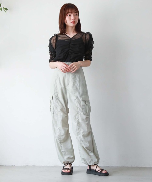archives（アルシーヴ）の「ギャザーチュールＴＯＰＳ（Tシャツ/カットソー・レディース・ブラック/グリーン/アイボリー/ブルーグレー・MEDIUM）」の11枚目の写真