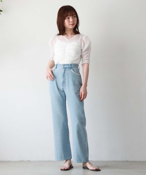 archives（アルシーヴ）の「ギャザーチュールＴＯＰＳ（Tシャツ/カットソー・レディース・ブラック/グリーン/アイボリー/ブルーグレー・MEDIUM）」の16枚目の写真