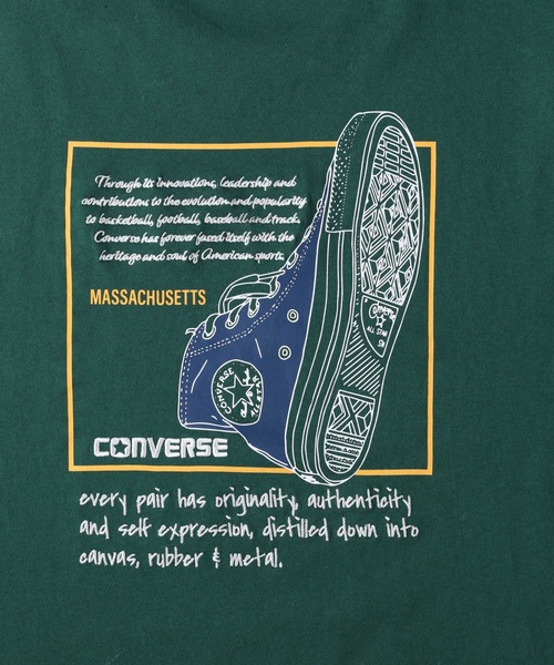 CONVERSE(コンバース)の「【CONVERSE】シューズアートTシャツ(Tシャツ/カットソー・メンズ・ライトベージュ/ホワイト×グリーン/ホワイト×グレー/ブラック/サックスブルー/ブラック×ホワイト/ホワイト×イエロー/ベージュ/ホワイト/ホワイト×ホワイト/ホワイト×カーキブラウン/グリーン・L/XL/S/M)」の20枚目の写真