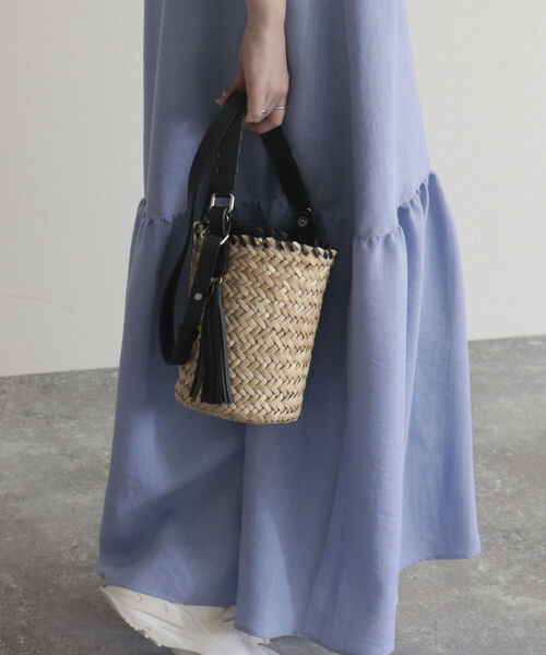 fredy emue(フレディエミュ)の「3wayバケツカゴバッグ(かごバッグ・レディース・キャメル/ブラック・FREE)」の15枚目の写真