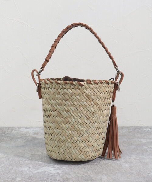 fredy emue(フレディエミュ)の「3wayバケツカゴバッグ(かごバッグ・レディース・キャメル/ブラック・FREE)」の13枚目の写真